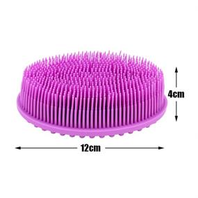 img 3 attached to 🧼 Fireboomoon 2-Pack Silicone Body Brush - Soft Rubber Bath Back Loofah Sponge Scrubber for Gym, Spa, Shower, Exfoliation - Massaging, Skin Care, Travel, Kids