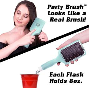 img 3 attached to GoPong Party Brush Flask 2 Pack: Concealed Alcohol Bottles with Funnel and Pour Spout