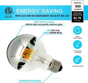 img 2 attached to 🌟 Dazzling Chrome Dimmable Filament Vintage Equivalent - The Perfect Blend of Classic Elegance and Modern Technology