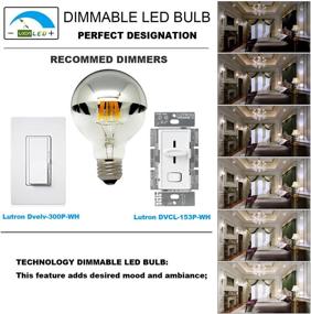img 1 attached to 🌟 Dazzling Chrome Dimmable Filament Vintage Equivalent - The Perfect Blend of Classic Elegance and Modern Technology