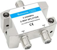 🔀 tolmnnts coaxial cable splitter 5-2500mhz: the ultimate solution for catv, satellite tv, antenna system, and moca configurations (2-way) logo