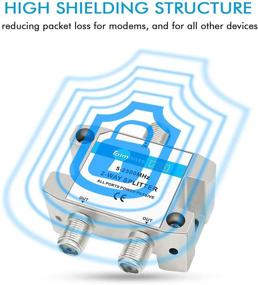 img 1 attached to 🔀 Разветвитель коаксиального кабеля Tolmnnts 5-2500МГц: идеальное решение для CATV, спутникового телевидения, антенной системы и конфигураций MoCA (2-путевой)