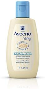 img 3 attached to 🧴 Aveeno Baby Daily Moisture Lotion Travel Size 1 oz (29ml) - Set of 3