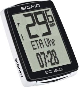 img 2 attached to 🚲 SIGMA BC 16.16 Wired Bicycle Computer with ETA, Fuel Savings Motivation, Full Text Display, Auto Start/Stop, Bike Recognition & Pairing, IPX8 Water Resistance, Tool-Free Mounting