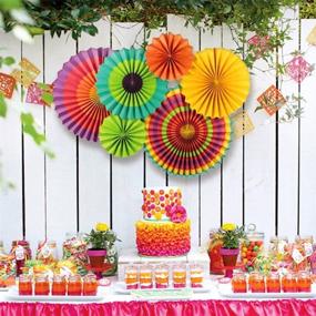 img 3 attached to 🎉 Fiesta Party Essentials: Vibrant Paper Fans, Pom Poms, Lanterns & More – 23 Piece Set for Birthdays, Cinco De Mayo, Festivals & Graduation!