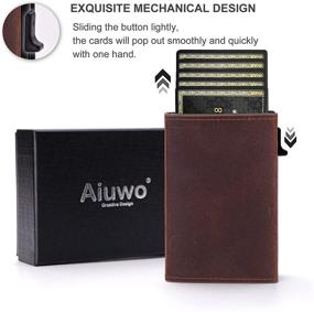 img 2 attached to 👛 Premium Aiuwo Carbon Credit Wallets - Sleek Minimalist Design for Men's Accessories, Airtags, Card Cases & Organizers