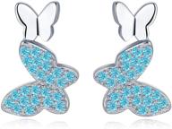 presentski butterfly earrings girls women logo