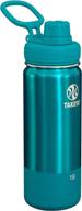 💦 takeya metallics water bottle review: 18 oz baltic teal - a stylish and functional choice for hydration logo