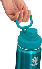 img 1 attached to 💦 Takeya Metallics Water Bottle Review: 18 Oz Baltic Teal - A Stylish and Functional Choice for Hydration