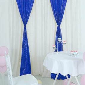 img 3 attached to 💙 GLEAMING HELAKU Royal Blue Sequin Backdrop: 2 Panels of 2.5x8Ft Sparkle and Glamour for Unforgettable Birthday, Wedding, Christmas, and Baby Shower Celebrations