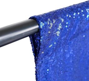 img 1 attached to 💙 GLEAMING HELAKU Royal Blue Sequin Backdrop: 2 Panels of 2.5x8Ft Sparkle and Glamour for Unforgettable Birthday, Wedding, Christmas, and Baby Shower Celebrations