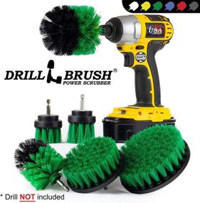 img 1 attached to 🧽 The Ultimate Kitchen Drill Brush Attachment Kit for Effective Cleaning of Crock Pots, Cast Iron Skillets, Countertops, Cooktops, Ovens, Sinks, Backsplashes, Trash Cans, and Flooring