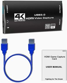 img 1 attached to 🎮 Koopman 4K HDMI Game Capture Card: High-quality Video and Audio Recording at 4K 30fps, 1080P 60Hz Game Recording, Compatible with PC Mac Linux PS4 Xbox – HDMI to USB 3.0 Video Capture Card