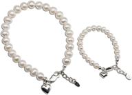 💕 sterling silver mother-daughter cultured pearl bracelets - forever in my heart matching set or individual pieces logo