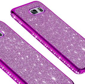 img 2 attached to IKASEFU Compatible With Samsung Galaxy S7 Case Crystal Bling Shiny Shockproof Luxury Glitter Sparkly Flash Rhinestone Diamond Soft TPU Silicone Bumper Protective Cover Case