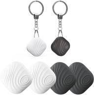 nutale key finder: bluetooth tracker for keys, pet wallets, backpacks, and tablets - 4 pack (white & black) logo