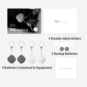 img 3 attached to Nutale Key Finder: Bluetooth Tracker for Keys, Pet Wallets, Backpacks, and Tablets - 4 Pack (White & Black)