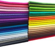 🧵 flic-flac 42pcs soft felt fabric sheet assorted color pack - diy craft sewing squares: 1.4mm thick, nonwoven patchwork (30cm x 30cm) logo