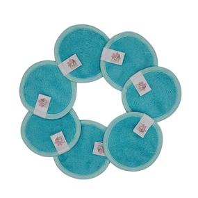 img 1 attached to 🌼 Petals Reusable Facial Rounds I Premium Microfiber I Makeup Removal with Water I Ideal for Eye & Lip Makeup I Satin-Silk Edges I Set of 7 Rounds