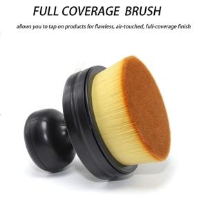 img 3 attached to 💄 Falliny Foundation Makeup Brush: Travel Kabuki for Face & Body - Large Full Coverage Brushes for Blending Liquid, Cream or Flawless Powder Cosmetics