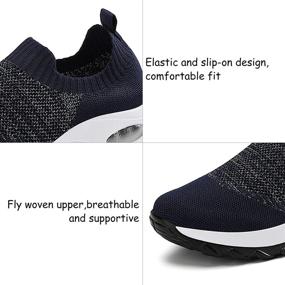 img 1 attached to 👟 HANYOUNG Women's Breathable Lightweight Walking Shoes: Casual Non Slip Mesh Air Cushion Sports Sneakers