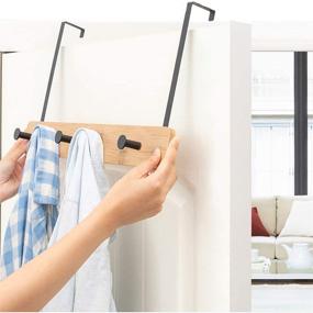 img 1 attached to 🌿 Organic Bamboo Cloth Hanger Organizer