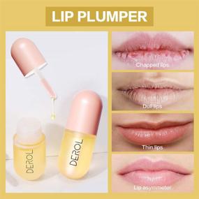 img 1 attached to DEROL Lip Plumper: Натуральный пухлый блеск для увлажнения и снижения мелких морщин (Дневной) - 5,5 мл