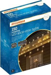 img 2 attached to 🎄 150 Blue Twinkling Icicle Christmas Lights by SYLVANIA