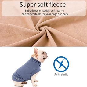 img 3 attached to 🐾 Cozy Warm Fleece Clothes for Small Dog Cat, Elastic Soft Puppy Vest Sweater Pajama Coat Jacket Shirt for Autumn Winter Indoor Outdoor Activities: Ideal for Hiking with Sphynx, Siamese, Maine Coon, Poodle, Bulldog, Pug