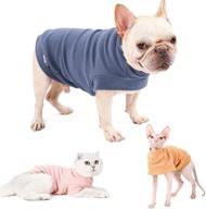 🐾 cozy warm fleece clothes for small dog cat, elastic soft puppy vest sweater pajama coat jacket shirt for autumn winter indoor outdoor activities: ideal for hiking with sphynx, siamese, maine coon, poodle, bulldog, pug логотип