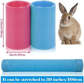 img 3 attached to Wishope Pet Fun Tunnel: Small Animal Play Tube - Collapsible Plastic Hideaway Toy for Guinea Pigs, Hamsters, Chinchillas, Rats, Ferrets, and Dwarf Rabbits - Ideal for Hiding and Training purposes