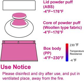 img 2 attached to 🍼 BPA-Free Baby Powder Puff Box, Large 2.8" Fluffy Body After-Bath Powder Case, Baby Care Face/Body Villus Powder Puff Container, Makeup Cosmetic Talcum Powder Container with Hand Holder - Pink