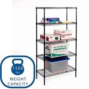 img 2 attached to Seville Classics 5 Tier Steel Shelving