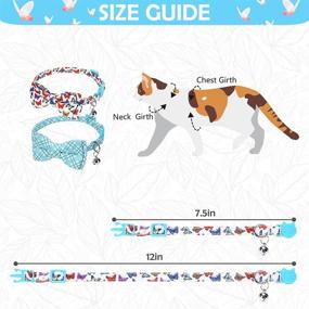 img 3 attached to 🐾 PAWCHIE Bow Tie Cat Collar with Bell - Set of 2 Adjustable Breakaway Kitten Collars with Detachable Bowtie and Bell, Cute and Safe Kitty Collars