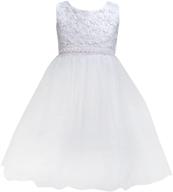 merry day flower girl dress: toddler formal baptism ball gown for ages 1 month to 10 years logo