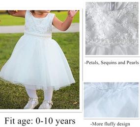 img 3 attached to Merry Day Flower Girl Dress: Toddler Formal Baptism Ball Gown for Ages 1 Month to 10 Years
