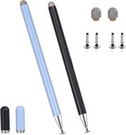 high sensitivity stylus pens for touch screens - universal stylus with magnetic cap, disc & fiber tips - compatible with android, microsoft tablets, and capacitive touchscreens logo