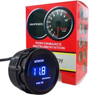 🚘 upgrade your car's monitoring system with hotsystem electronic voltmeter - blue led digital volt gauge meter, 2inches 52mm logo