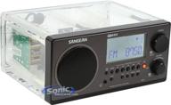 📻 sangean wr-2cl clear transparent polyurethane cabinet portable receiver with fm-stereo rbds/am digital tuning, 10 memory preset stations (5 fm/5 am), easy-to-read lcd display, and pll synthesized tuning system logo