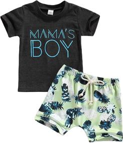 img 4 attached to Summer Clothes Sleeveless Coconut Dinosaur Boys' Clothing ~ Clothing Sets