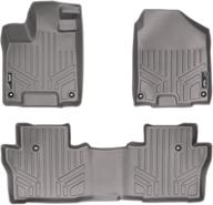 🚗 top-rated maxliner all weather gray floor mat liner set for honda pilot (2016-2021) logo