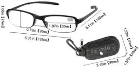 img 2 attached to 👓 Versatile TR90 Pocket Folding Reading Glasses with Clip Holder & Zipper Case - SOOLALA Compact Mini