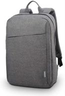 lenovo laptop backpack b210: stylish, durable, water-repellent | fits 15.6-inch laptop & tablet | ideal for travel, business & college | grey, gx40q17227 logo