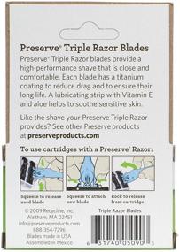 img 3 attached to 🪒 Preserve PRE-5091P2 Triple Razor Replacement Blade44; 4-Pack - Bundle of Two Packs