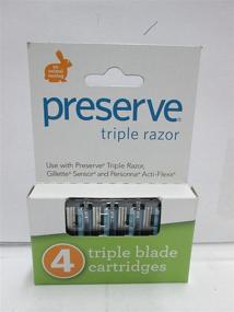 img 2 attached to 🪒 Preserve PRE-5091P2 Triple Razor Replacement Blade44; 4-Pack - Bundle of Two Packs