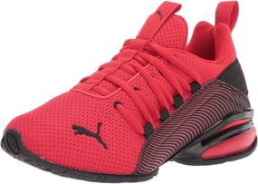 img 4 attached to PUMA Axelion Running Shadow Black Vibrant Girls' Shoes for Athletic