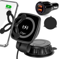 🔌 cegar magnetic wireless car charger: 10w/7.5w qi fast charging, windshield phone holder for iphone 12/11/xs/x/8, samsung s20/10/9 note10 logo