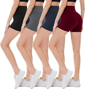 img 4 attached to CAMPSNAIL Pack Biker Shorts Women Sports & Fitness for Team Sports