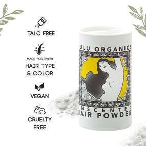 img 3 attached to Lulu Organics - Hair Powder, Natural Dry Shampoo, Talc-Free Formula for Oily Hair, Unscented, 1 oz