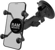 крепление для телефона ram mounts x-grip rap-b-166-un7u с присоской twist-lock и средним рычагом | идеально для автомобильных лобовых стекол логотип